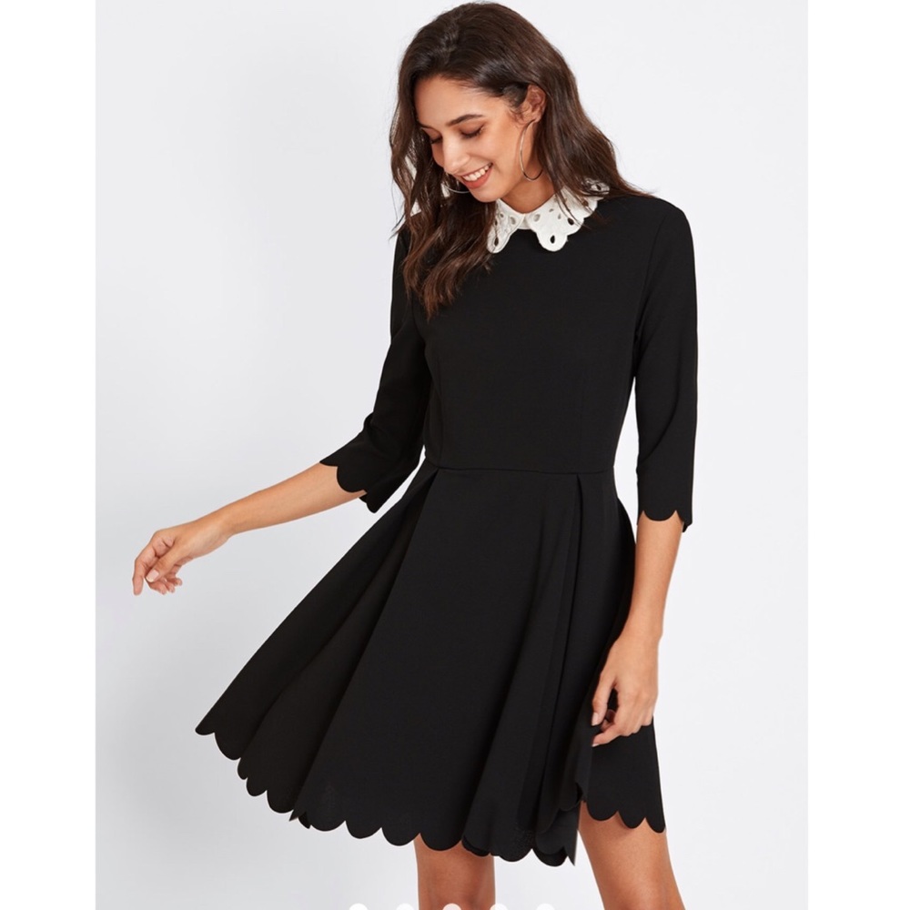 Elegant Scalloped Dress